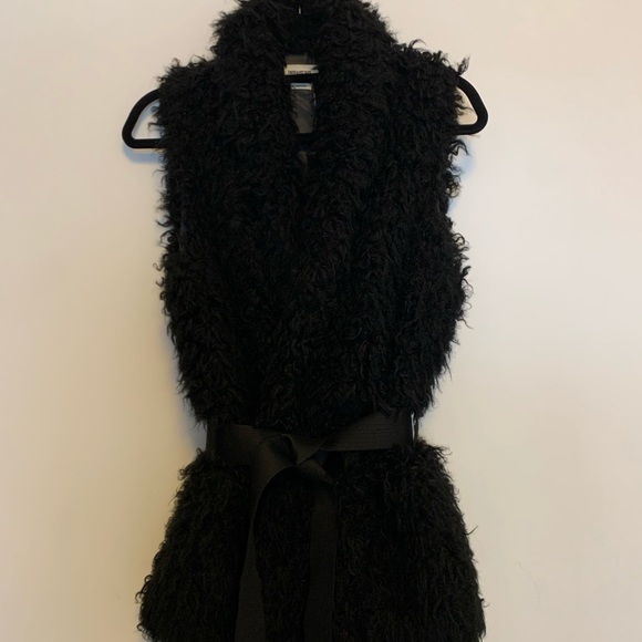 Zadig & Voltaire faux fur black sleeveless jacket - Picture 2 of 10
